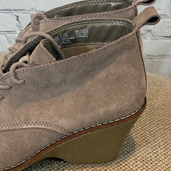 SONOMA Suede Wedge Booties-8 - Picture 4 of 7